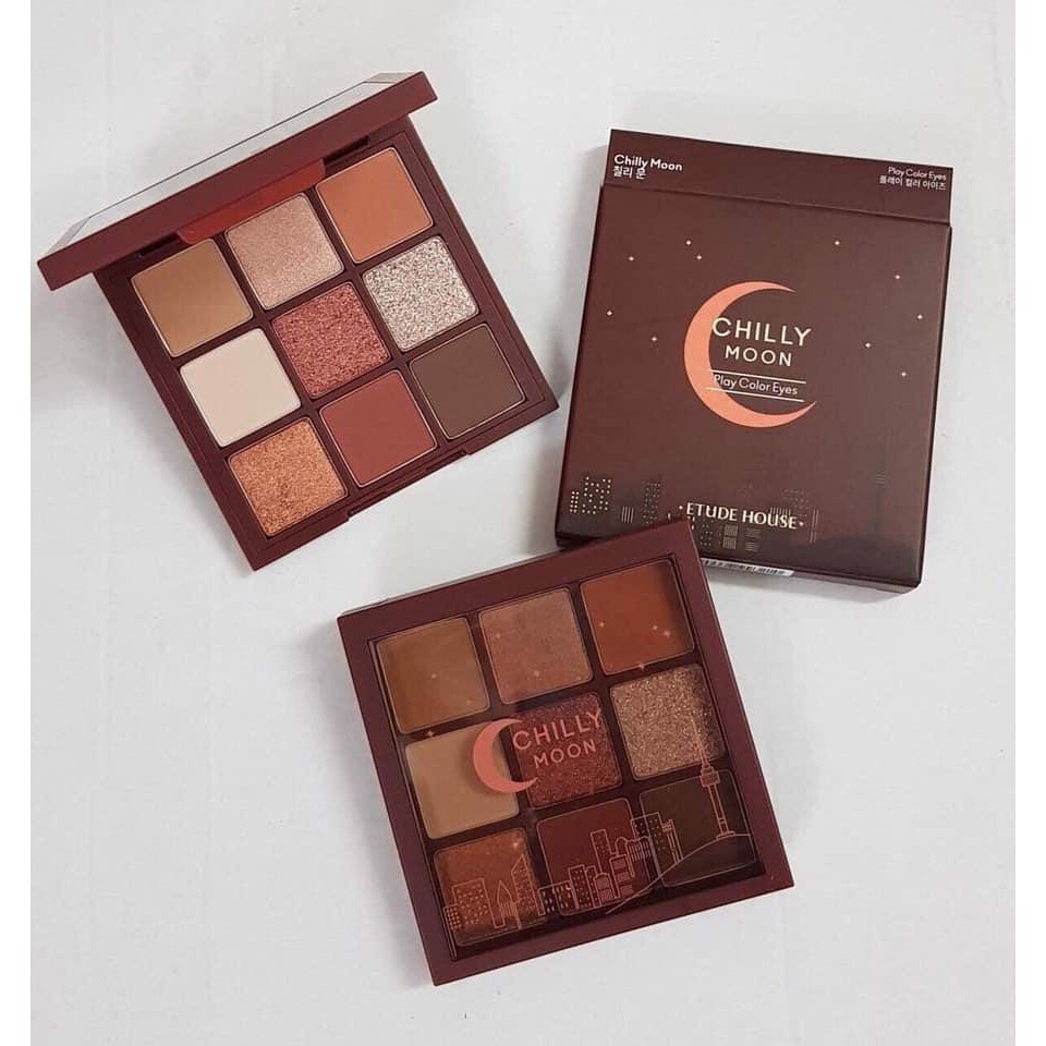 BẢNG PHẤN MẮT ETUDE HOUSE PLAY COLOR EYES 9 Ô CHILLY MOON, TULIP DAY, MUHLY ROMANCE, ROSE CRUSH, SAND HILL