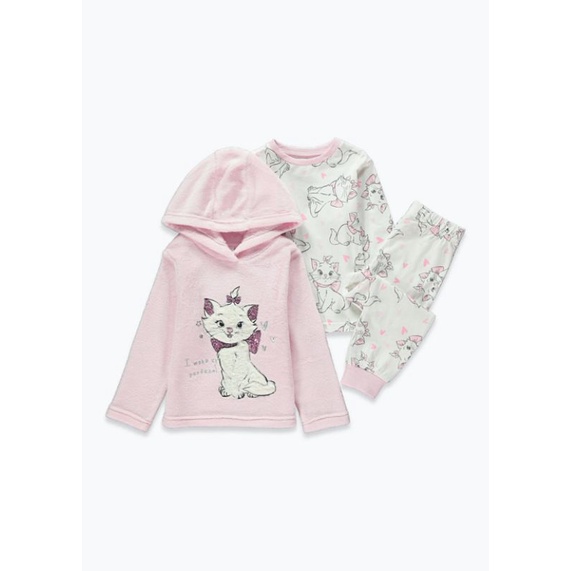 Set ba món gồm bộ áo quần dài cotton +áo nỉ bông Matalan_UK sz 12-18m, 18-23m, 2-3y, 4y, 5y