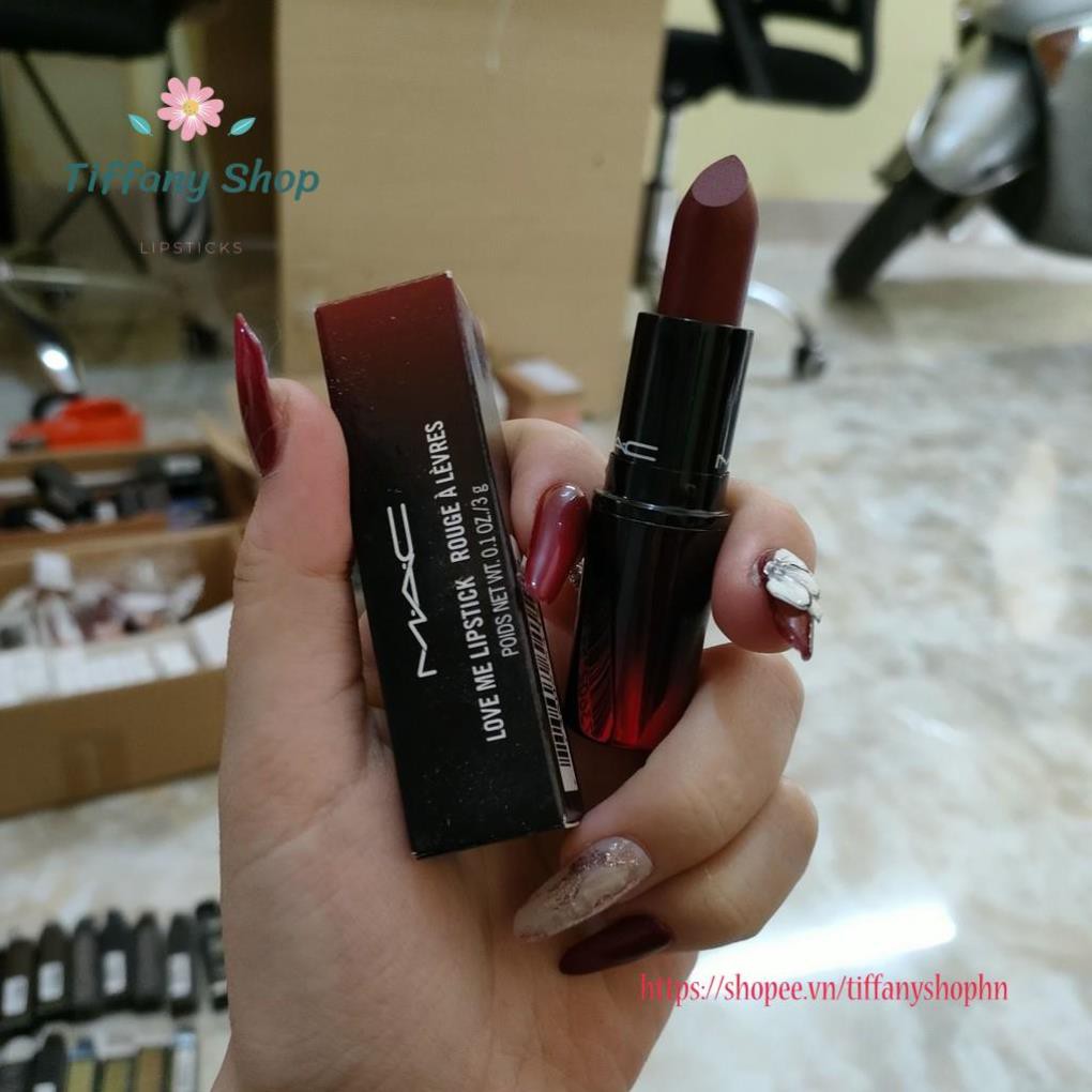 Son lì Mac love me lipstick rouge à lèvres Màu 423 E for effortless 3g sắc đỏ quyến rũ và mê hoặc | BigBuy360 - bigbuy360.vn