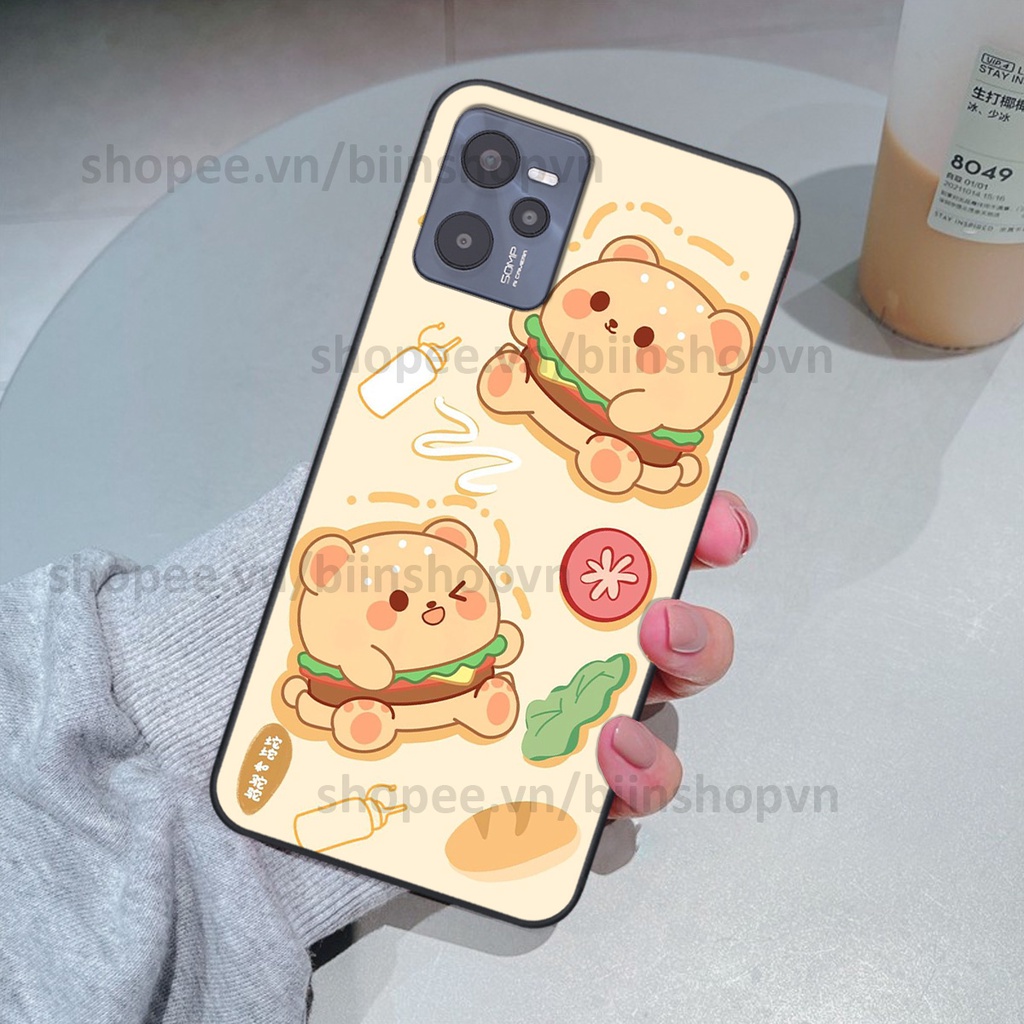 Ốp Realme C35 in hình gấu chocolate kẹo ngọt siêu đẹp siêu xinh