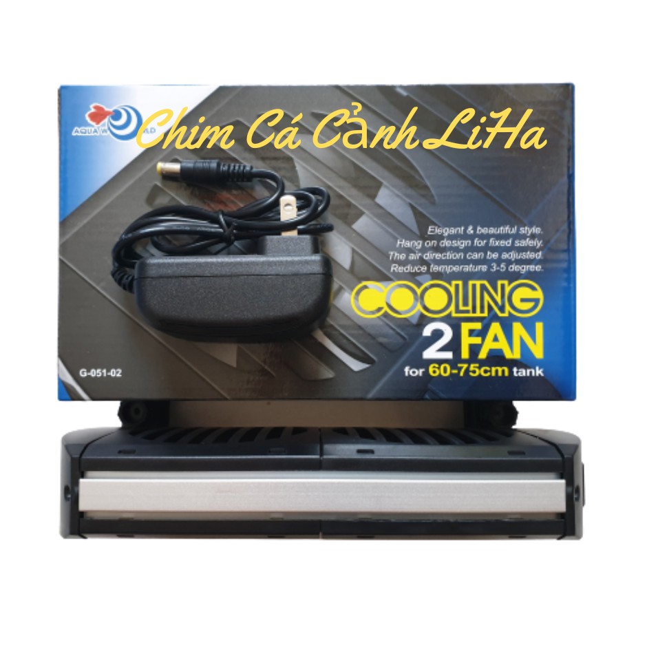 Quạt Tản Nhiệt Cooling Fan G-051-02 (2 Fan) - Quạt Tản Nhiệt Chuyên Dùng Hồ Cá Thủy Sinh