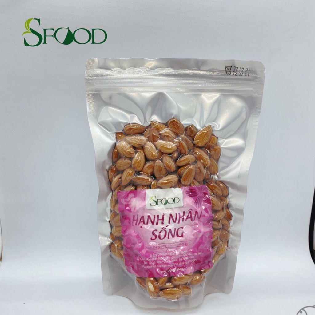Hạt hạnh nhân sống Sfood, hạnh nhân lát