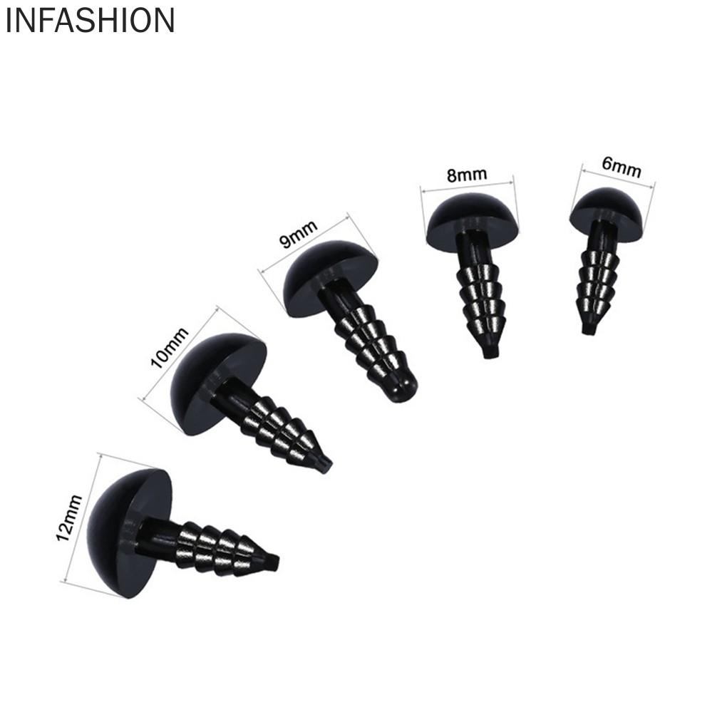 100 Mắt để làm thú bông DIY kích thước 6mm / 8mm / 9mm / 10mm / 12mm