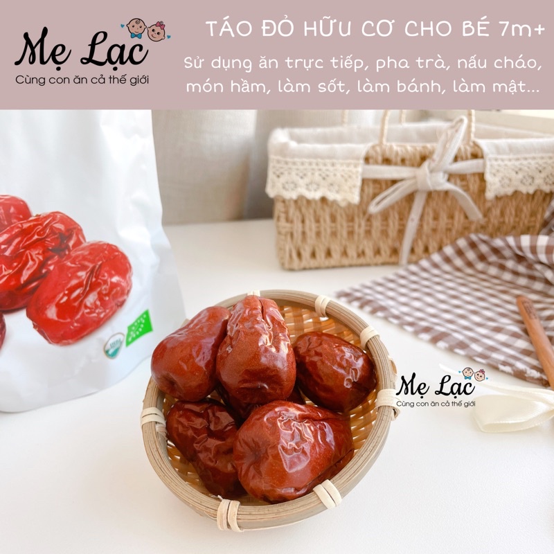 Táo đỏ hữu cơ cho bé ăn dặm, loại cao cấp gói 450gr