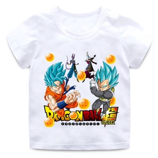 Áo Thun Tay Ngắn In Hình Nhân Vật Goku Dragon Ball Z Dành Cho Bé Trai Gái