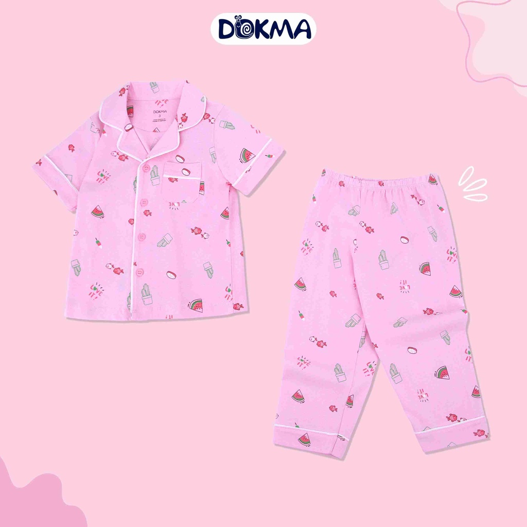 DB865 Bộ quần áo pijama cộc tay Dokma (2-6T)