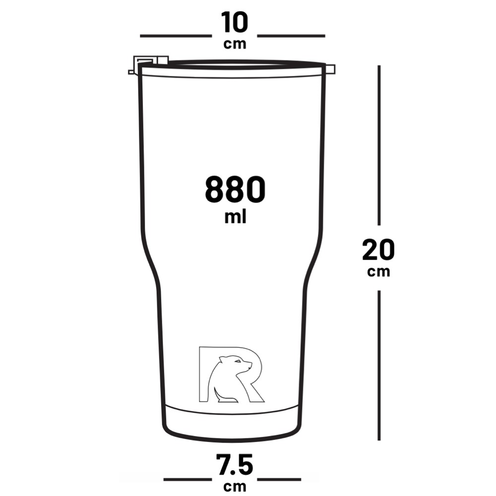 Ly giữ nhiệt chính hãng CAO CẤP RTIC 30oz - 900ml | Giữ đá 24h, giữ nóng 6h | HÀNG CHÍNH HÃNG
