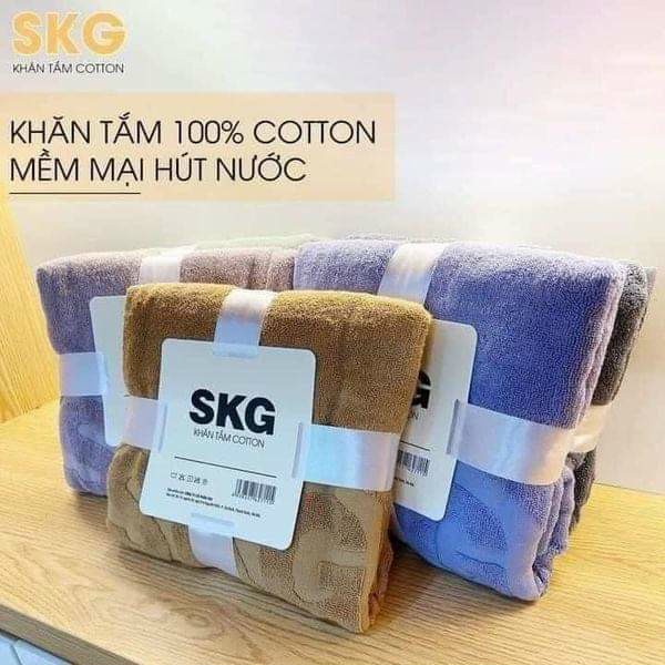 Khăn mặt cotton SKG size 30x50cm khăn mặt cao cấp cotton, sợi mềm êm, thấm nước tốt nhanh khô Bông Bi Kids STORE