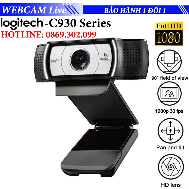 [Mã 229ELSALE hoàn 7% đơn 300K] Webcam Live Stream Logitech C930E/C930C - Hàng Nhập Khẩu Chính Hãng