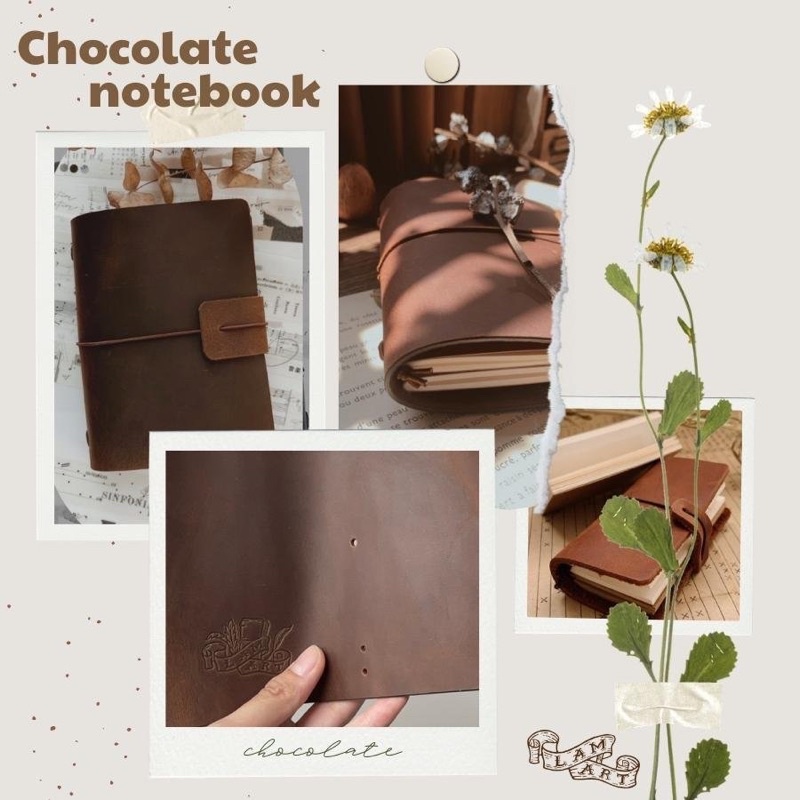 Sổ Da Màu Chocolate - Notebook Chocolate Color - Traveler's Notebook - Lam Art