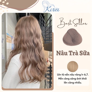 Thuốc nhuộm tóc màu NÂU TRÀ SỮA không cần tẩy tóc Kirei Hair, KireiHair, KIREIHAIR