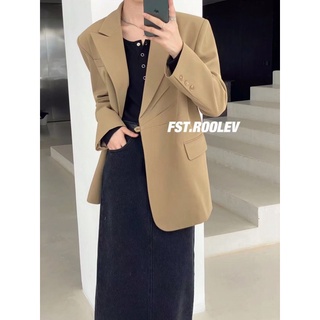 ( Ảnh thật ) 12538 Áo blazer đóng cúc lệch