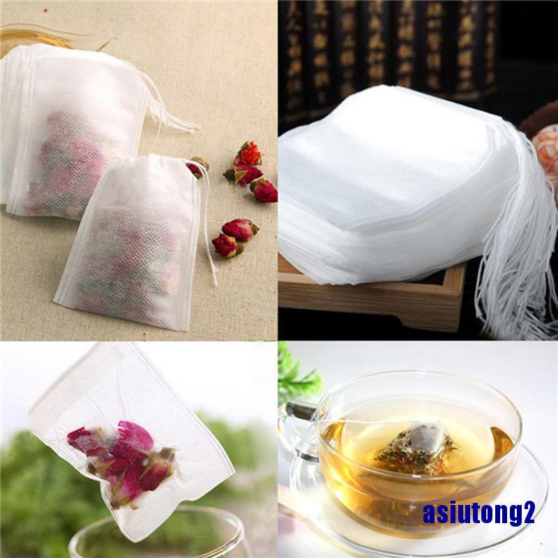 Set 100 túi lọc trà rỗng có dây bằng giấy 5.5 x 7cm | BigBuy360 - bigbuy360.vn