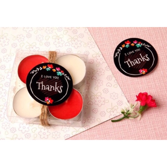 [SỈ 2.4K] Set 6 miếng dán Sticker THANK YOU đen hồng | WebRaoVat - webraovat.net.vn