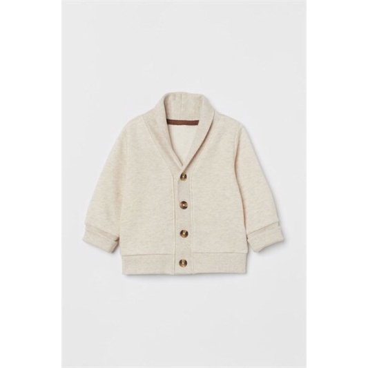 Áo cardigan nỉ be cao cấp bé trai
