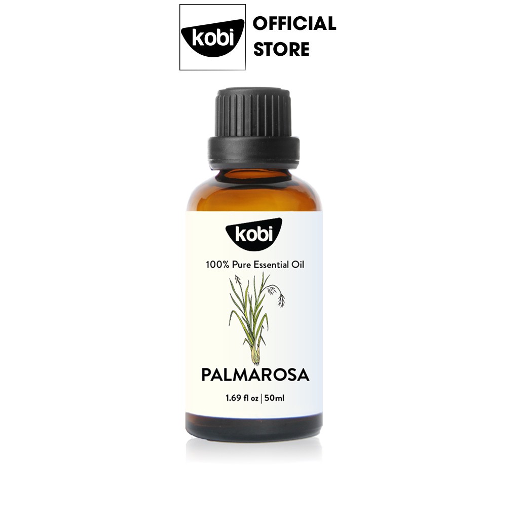 Tinh dầu Sả hoa hồng Kobi Palmarosa essential oil giúp đuổi muỗi, khử mùi, làm thơm phòng - 50ml