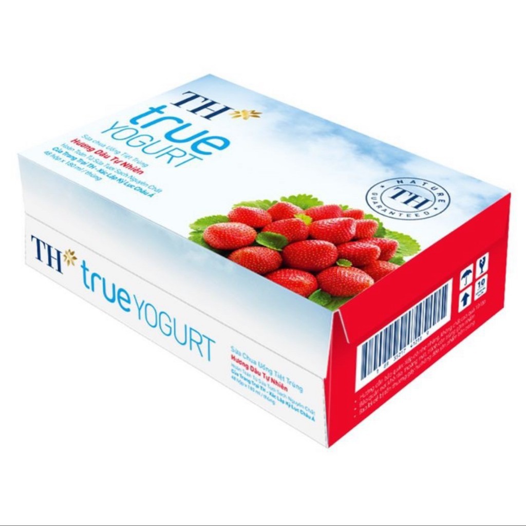 Thùng 48 hộp 180ml Sữa chua uống tiệt trùng TH True Yogurt ( Cam, Dâu, Việt Quất)