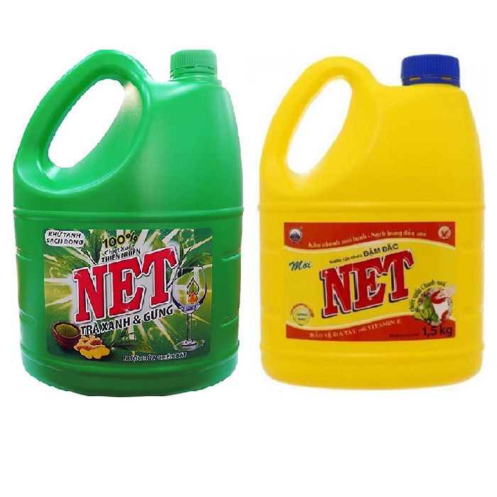 Can Nước Rửa Chén Net 4kg Chanh/Trà xanh&Gừng