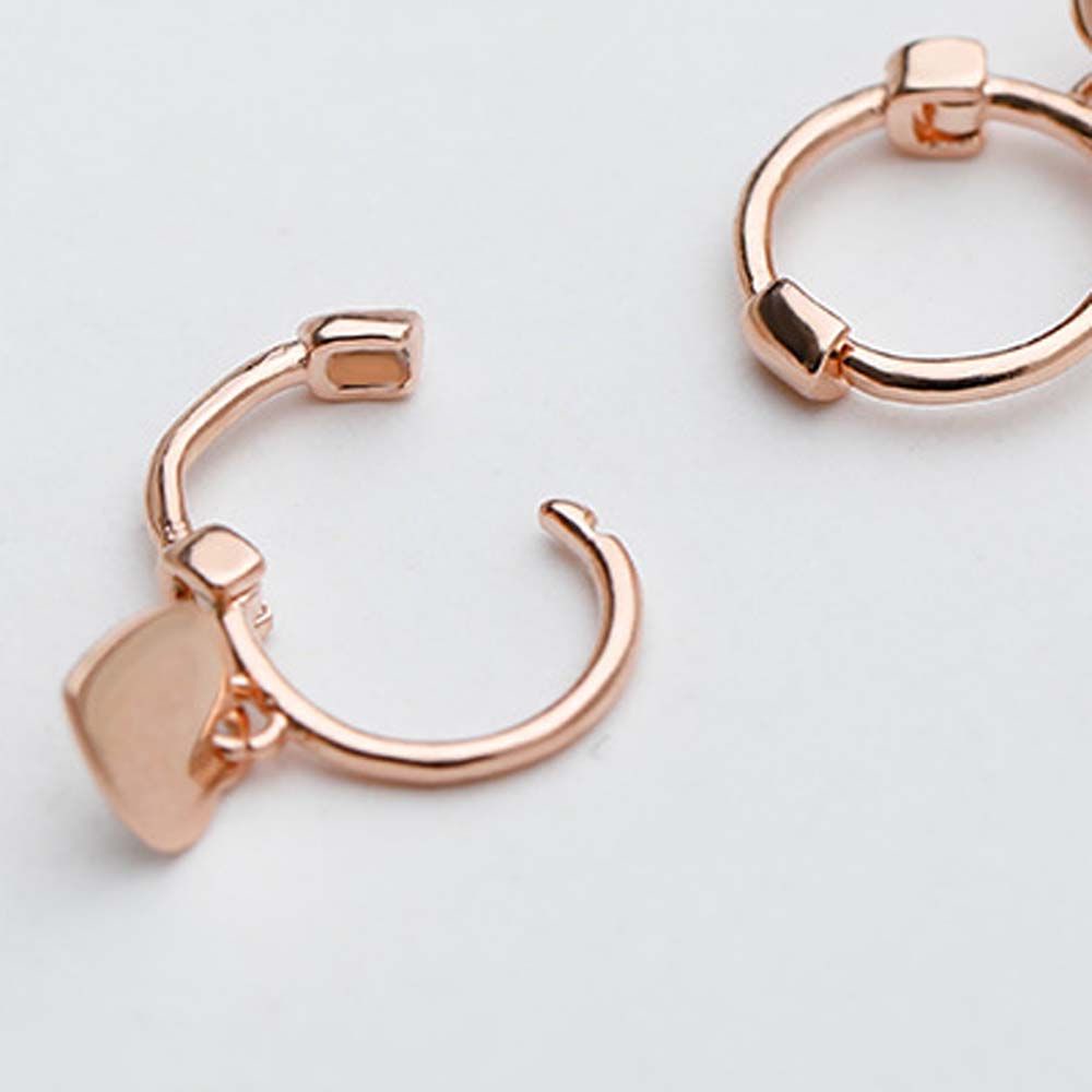 Khuyên tai hình trái tim / thánh giá bằng hợp kim nhiều màu thời trang Hàn Quốc cho nữ