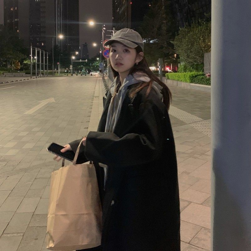 Áo khoác dạ dáng dài Hàn Quốc ulzzang - Có ảnh thật