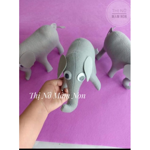 Con voi con vật vải nỉ đồ dùng mầm non