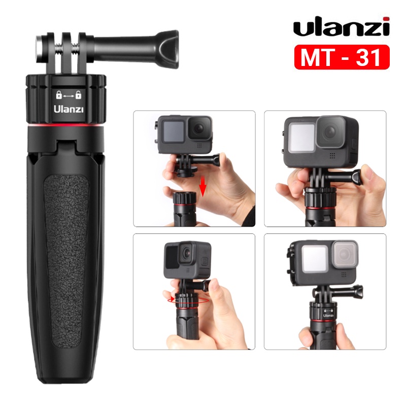 Chân tripod 3 chân để bàn Ulanzi MT-09 - Extend Gopro Vlog Hero 9 8 7 6 5, Osmo Action Camera quay chụp cầm tay