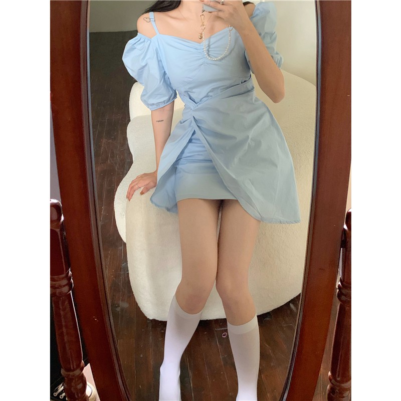 (R440) đầm ulzzang xanh Hàn tươi sáng ngọt ngào S M (kèm ảnh khách) | BigBuy360 - bigbuy360.vn