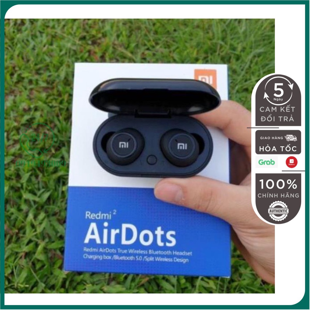 Tai Nghe Bluetooth Chính hãng Xiaomi Redmi AirDots 2 Đen 5.0 TWSkết nối cực nhanh CHÍNH HÃNG LỖI 1 ĐỔI 1