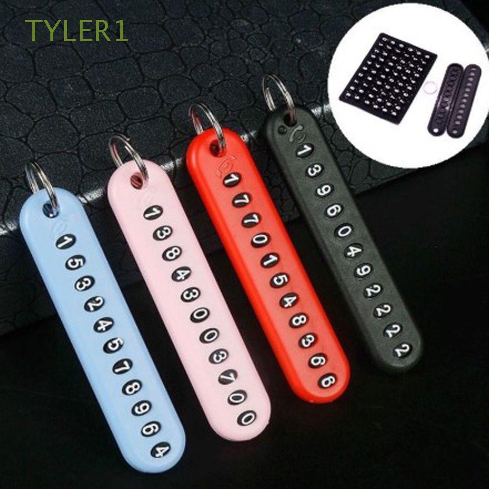 Móc chìa khóa bằng ABS có thẻ số điện thoại TYLER1 chống thất lạc nhiều màu sắc