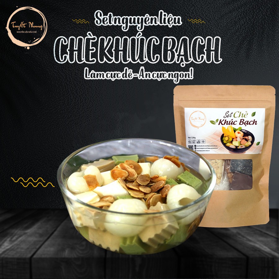 [Now Ship] Chè Khúc Bạch Tự Nấu (Set Nhỏ 5 Chén) - Tặng Kèm Công Thức - TUYẾT NHUNG