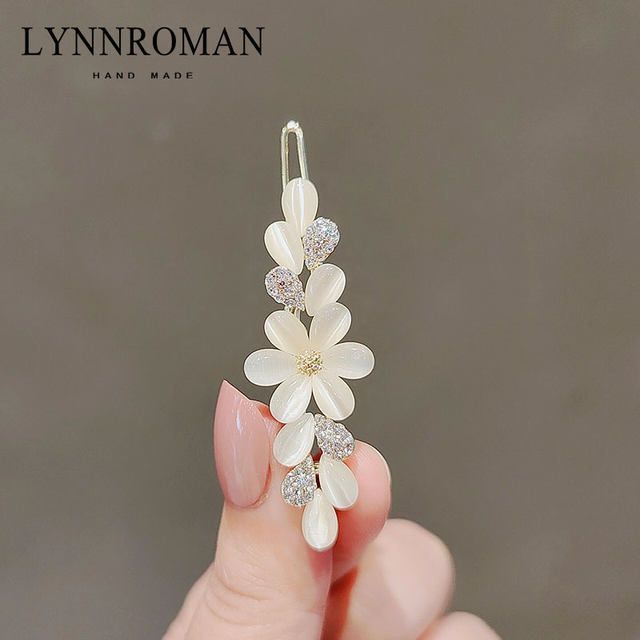 Hàng Mới Về Kẹp Tóc Hình Hoa Mắt Mèo Phong Cách Hàn Quốc Cho Nữ