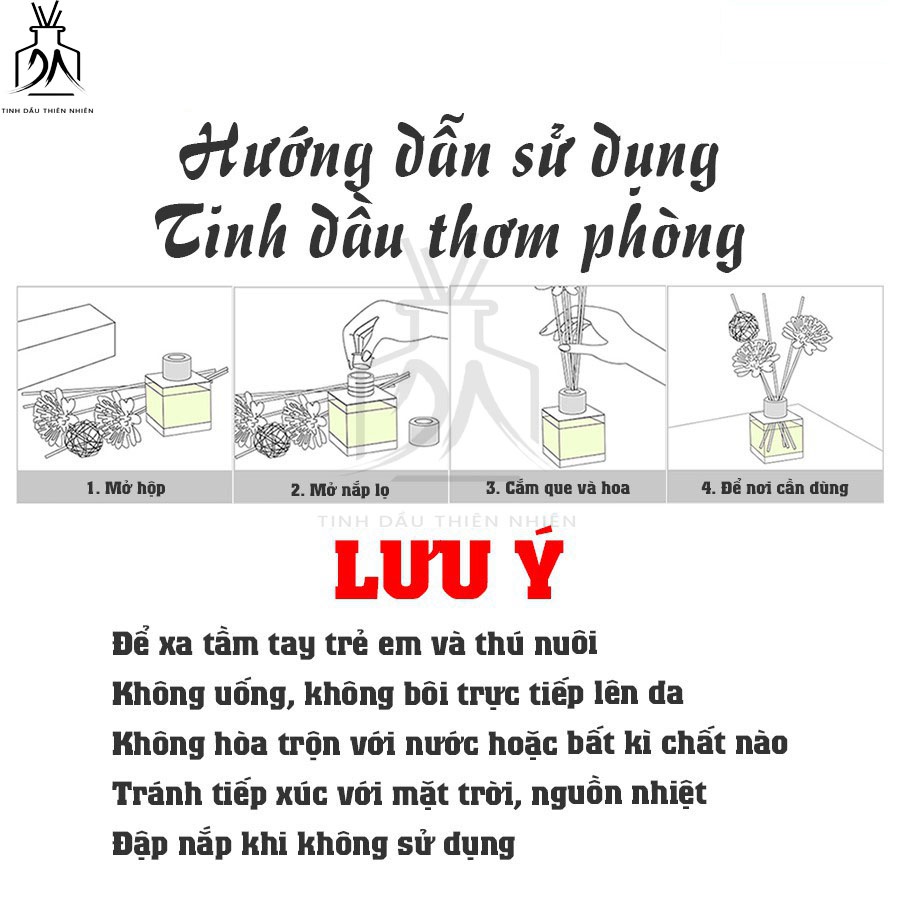 Tinh Dầu Thơm Phòng Thiên Nhiên ANDU 100ml đá phát quang que gỗ tự khuếch tán khử mùi không khí