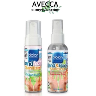 Nước Rửa Tay Khô Bioion Không Cồn, Không Mùi Làm Sạch Hand & Body 60ml 80ml
