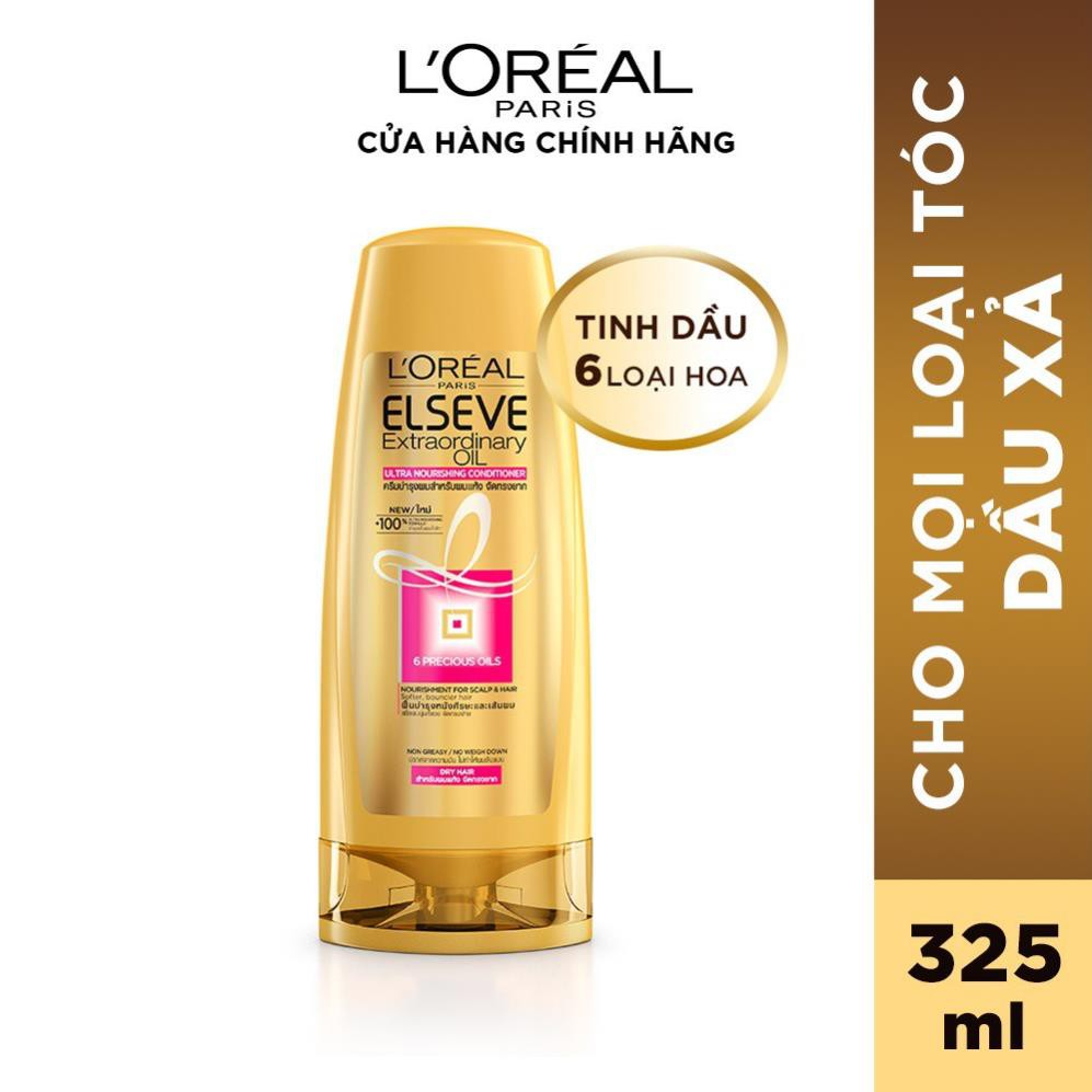 Dầu xả chiết xuất tinh dầu hoa tự nhiên L'Oreal Paris Elseve Extraordinary Oil Ultra Nourishing - 325ml