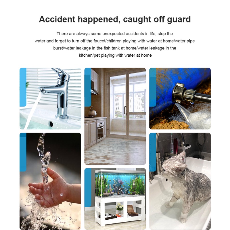 Thiết bị báo động rò rỉ AUBESS phát hiện báo động lũ/ tràn nước từ xa cho nhà thông minh và hoạt động với tuya