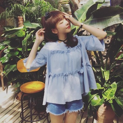 Áo Baby Doll Kiểu Ulzzang, Áo Baby Doll Tay Phồng Hàn Quốc