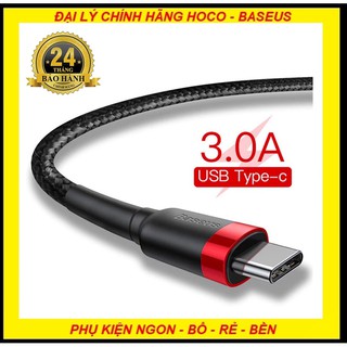 Cáp sạc baseus cafule chân type-c catklf sạc nhanh 3a qc 3.0 cho andoird dây dài 1m 2m - bảo hành 24 tháng đổi mới