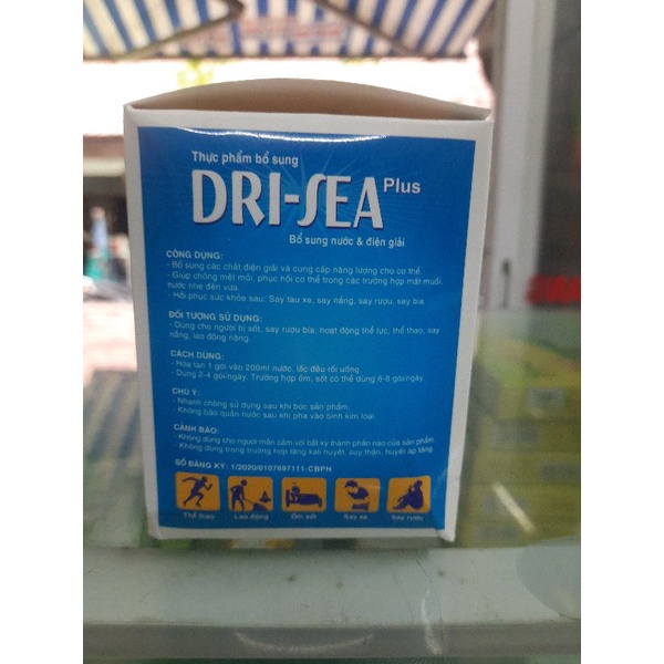 DRI-SEA bổ sung chất điện giải và nước cho người bị tiêu chảy,ốm ,sốt vị chanh leo hộp 25 gói