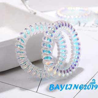 Dây buộc tóc kiểu xoắn ốc co giãn màu ba chiều cho nữ