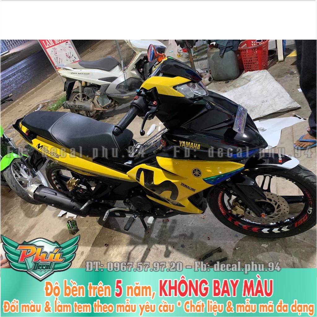 Tem rời Exciter 150 Movistar Vàng đen (X) -1