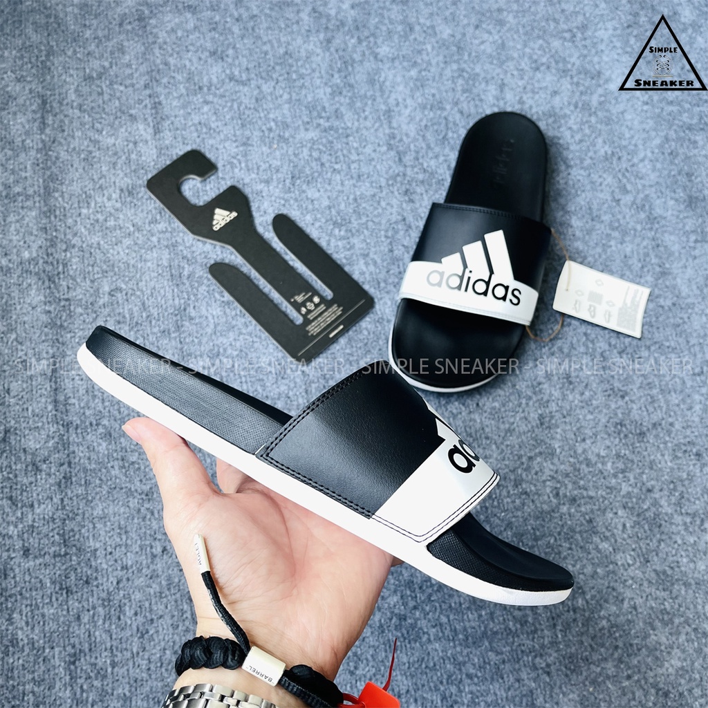 Dép Adidas Comfort CHÍNH HÃNGDép Quai Ngang Unisex Adidas Adilette Comfort Slides Black White Bản 2022 [GV9712]