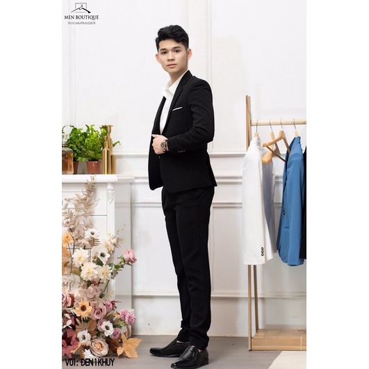 Bộ vest nam 1 áo + 1 quần vest công sở, vest cưới, vest Hàn Quốc