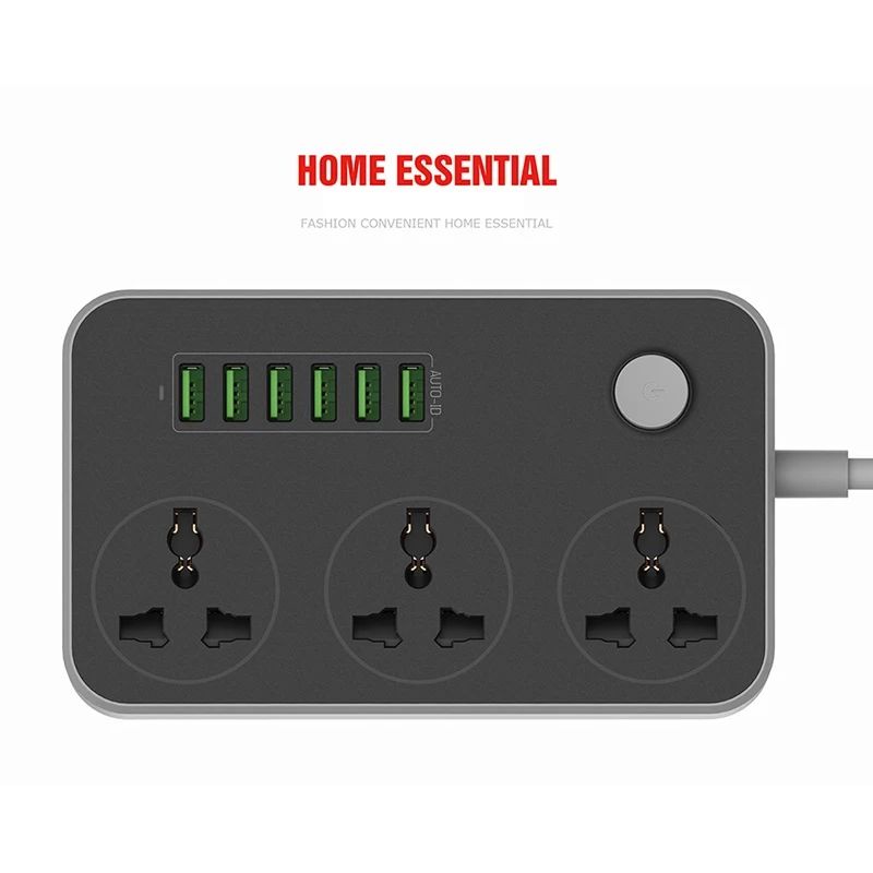 Ổ Cắm Điện - Ổ Cắm Điện Thông Minh 3 Phích 6 Cổng USB Đa Năng Tiện Dụng
