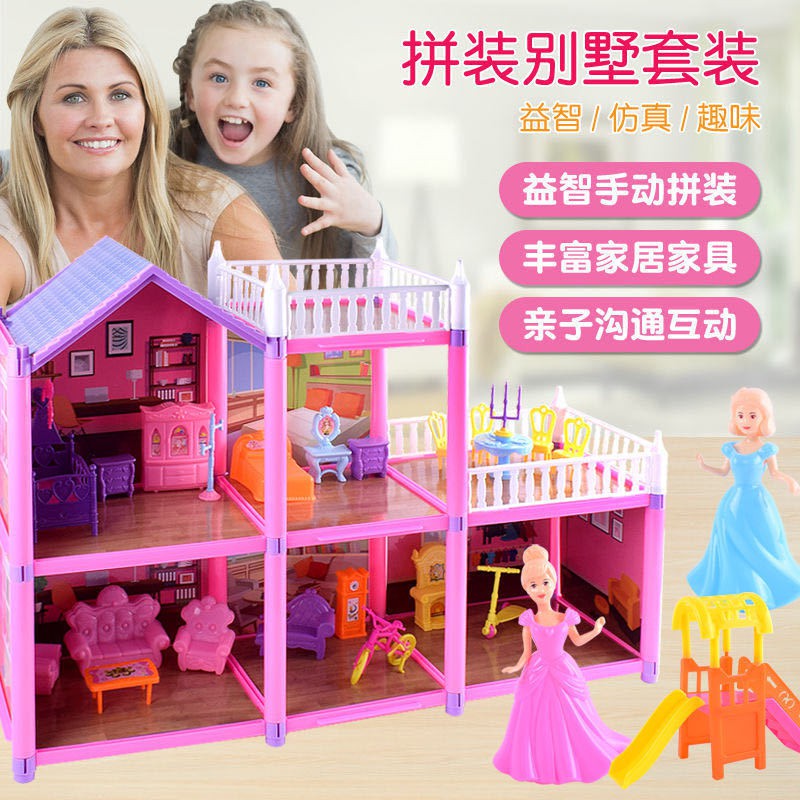 Mô Hình Ngôi Nhà Búp Bê Barbie Thiết Kế Dễ Thương Cho Bé Gái