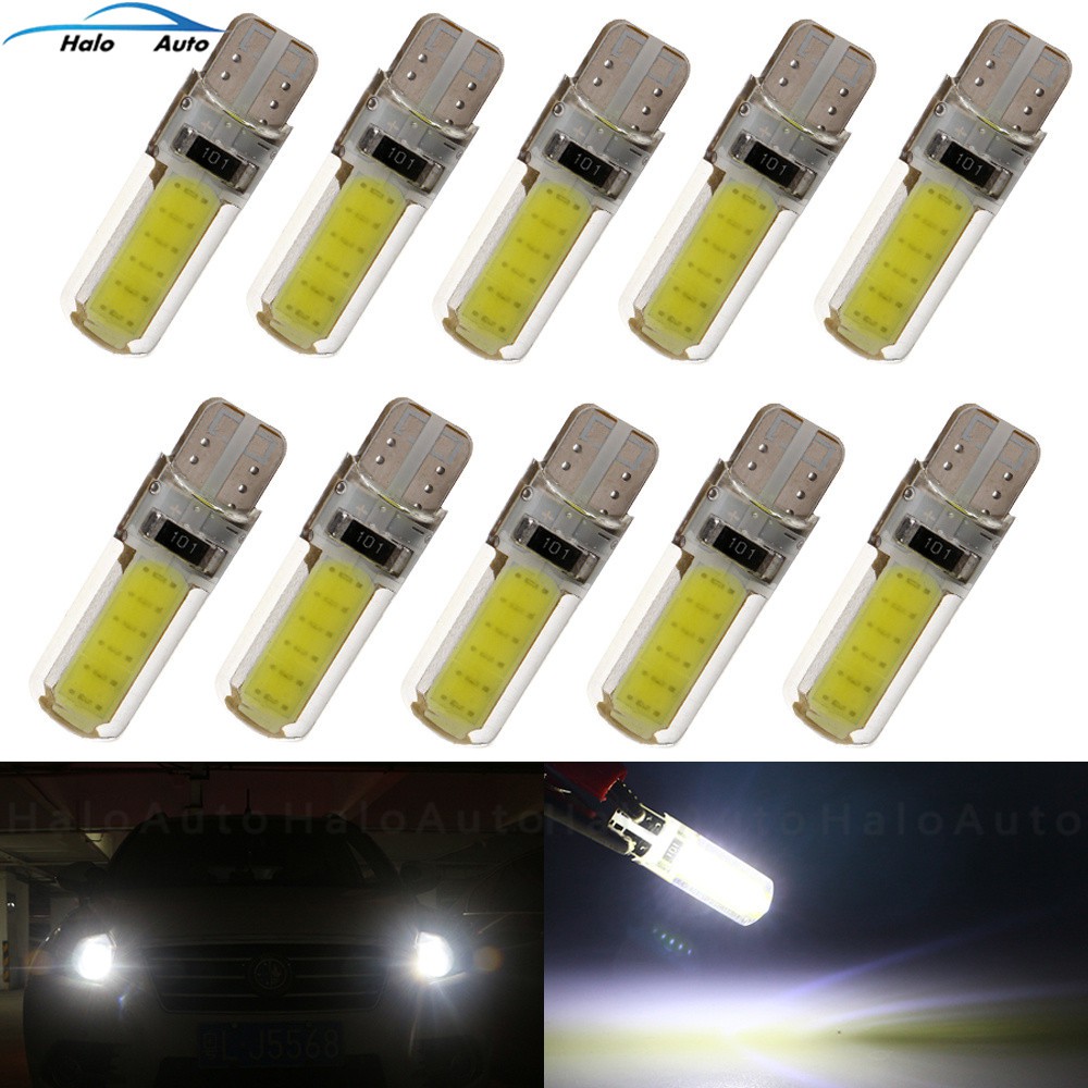 Đèn pha LED T10 194 168 COB 12SMD W5W 12V dành cho xe hơi