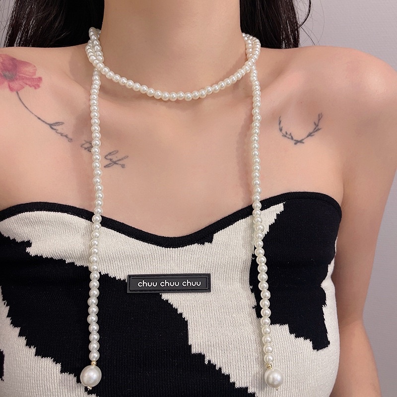 vòng cổ dây hạt 6 ly thả tự do tạo mẫu mã gK-9 ( có thể làm thắt đai váy)