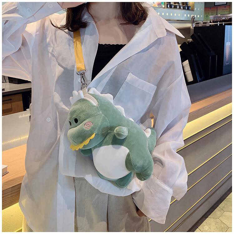 Túi đeo chéo hình thú bông khủng long - DMA store