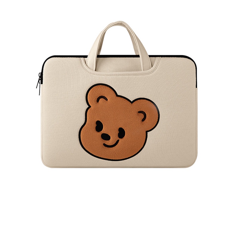 Túi Đựng Laptop In Hình Gấu Dễ Thương Cho Macbook Air Pro M1 13 Retina 11.6 13.3 15.6 Lenovo Huawei