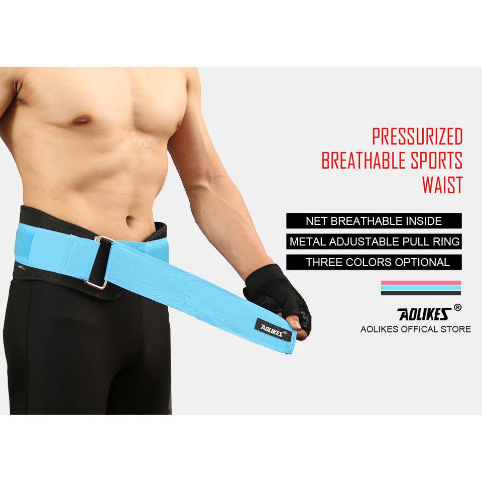 Đai lưng tập Gym cao cấp AOLIKES A-1698 sport fitness pressurized waist support