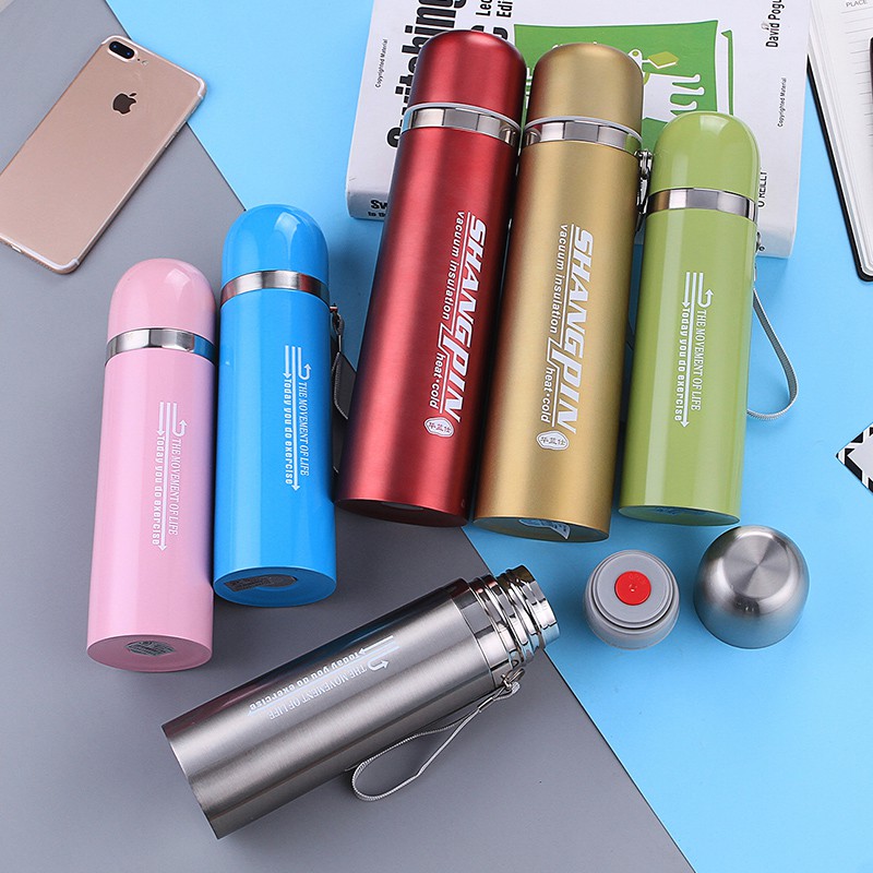 Thermos cup✧1 l bullet large-capacity vacuum cup 1000 ml male stainless steel heat preservation pot of outdoor sports w